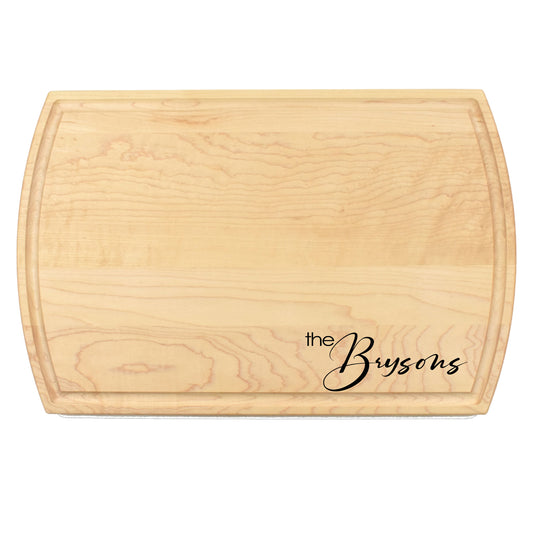 Family Treasures Personalized Cutting Board with Juice Groove