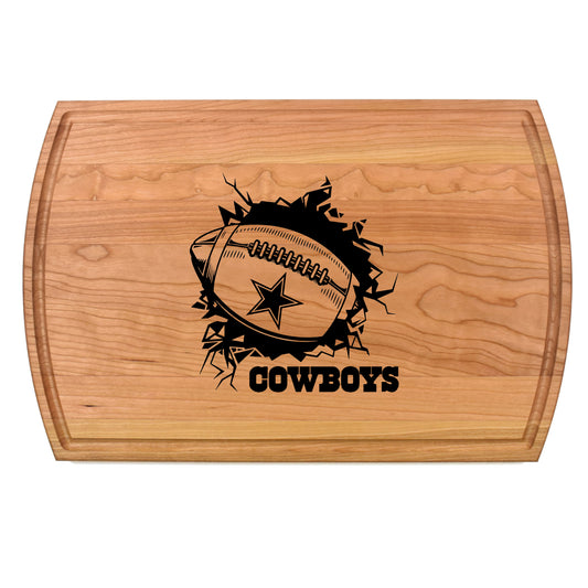Team Spirit Pro Football Personalized Cutting Board with Juice Groove