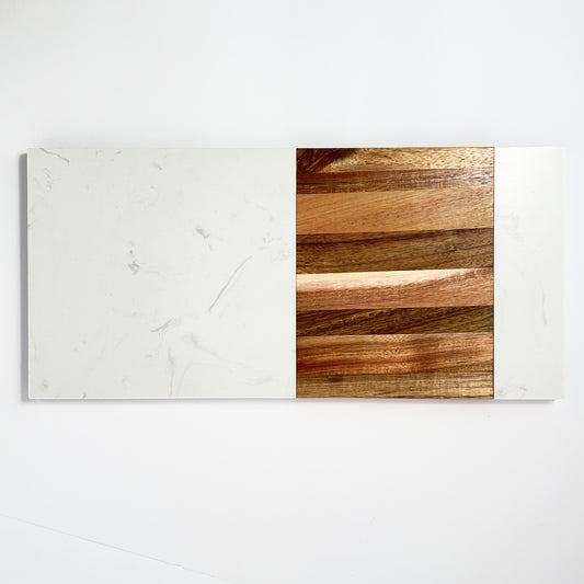 Your Unique Design Acacia Wood & Marble Serving Board